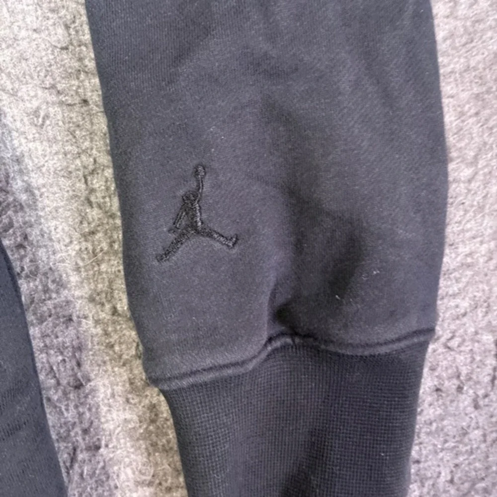 Vintage Air Jordan Full Zip Hoodie‎ Mens 3XL Black Red Contrast Stitching Y2K